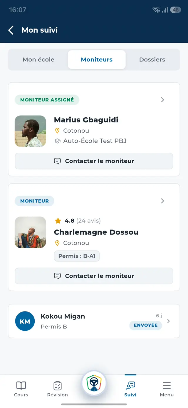 Mes moniteurs